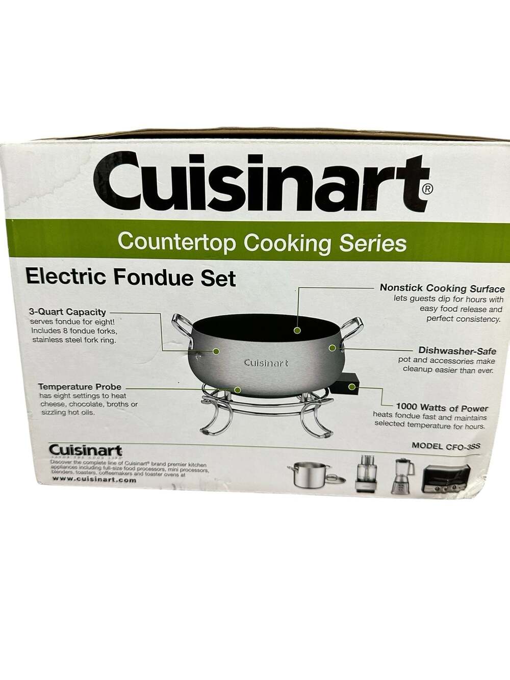 Cuisinart CFO-3SS Countertop Cooking Series Electric Fondue Set SKU K351 - Picture 3 of 5